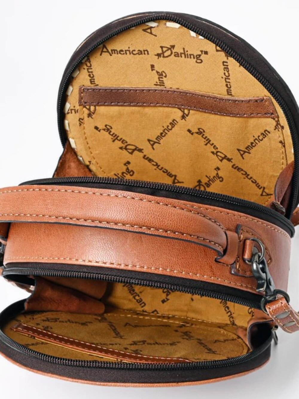 American Darling Boho Sunflower Leather Crossbody - Picture 3 of 6
